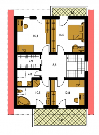 Floor plan of second floor - PREMIER 195